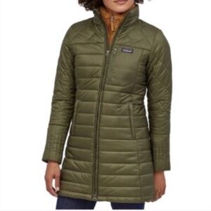 Patagonia Puff Long Insulated Coat Olive Green XS